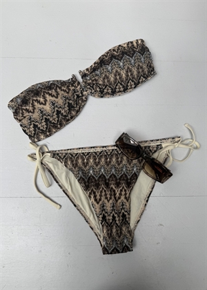 Amber bandeau bikini top Mocha Brown Becksøndergaard 